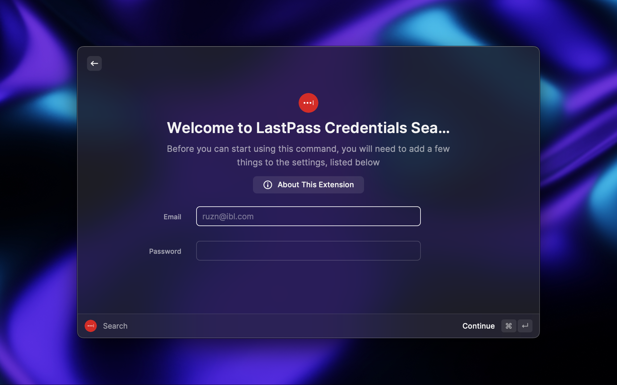 Raycast Store: LastPass Credentials Search